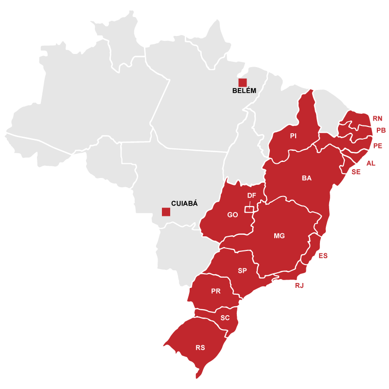 Estados onde Atuamos no Brasil